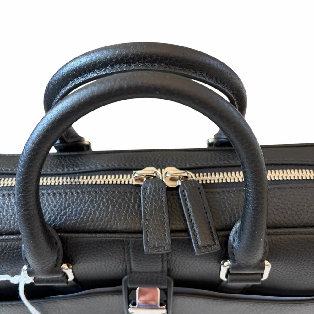 Gucci Medium Briefcase with Web Men's Black Full Grain Leather 816757 NWT - Picture 3 of 16